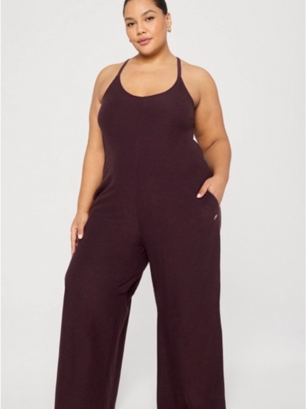 Fabletics Plum Wide-Leg Jumpsuit